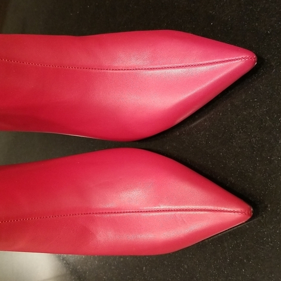 💕ANINE BING💕 Annabelle Boots 100% Leather Pointed Toe Ankle Booties Red 40 - Picture 14 of 17